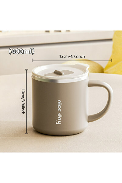 Choice1 301-400ml Brown 400ML Double Wall Insulated Coffee Cup 304 Stainless ...