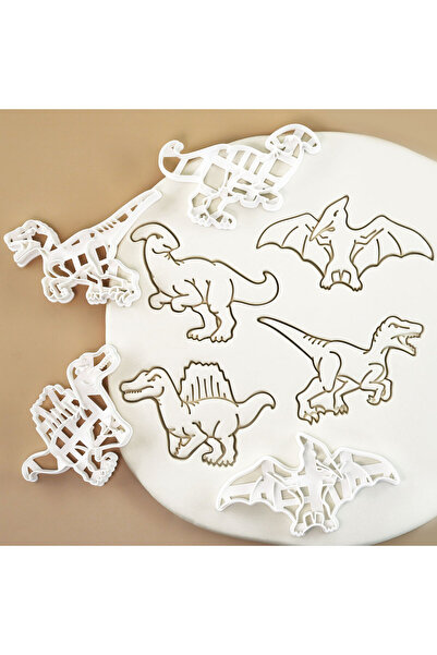Choice 4PCS-829 4 Pcs Dinosaur Cookie Cutter 3D Parasaurolophus Spinosaurus D...