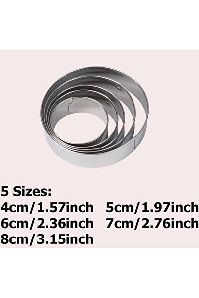 Choice قالب بسكويت دائري من 5 قطع، أدوات خبز، قالب بسكويت منزلي الصنع، قالب ت...