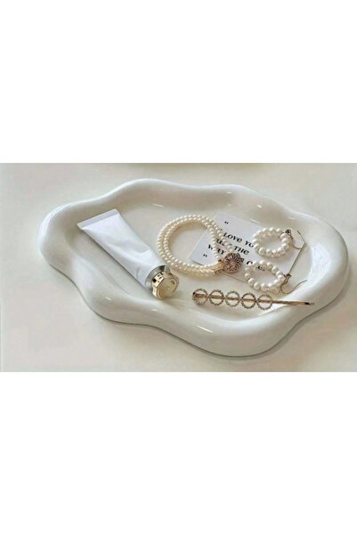 Choice Only the plate white Minimalist Jewelry Storage Tray Creative White Si...
