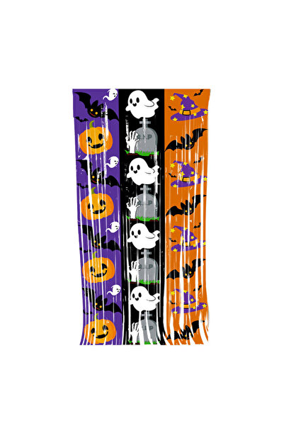 Choice 200x100cm Ghost Tombstone 1PC Pumpkin Ghost Bat Curtain 2 Meters Haunt...