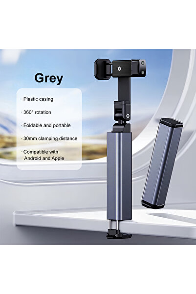 Choice حامل هاتف رمادي محمول، حامل هاتف عالمي للسفر والطيران والمكتب، مناسب ل...