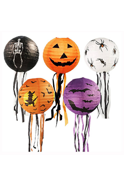 Choice 10inch 1 Runtowo 5pcs 25cm Halloween Paper Lanterns ,Pumpkin Spider Ba...