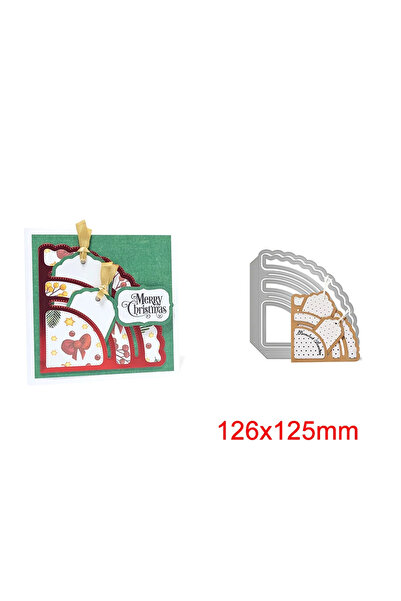 Choice5 H8740 Christmas Slotted Fold Corner Pocket Metal Cutting Dies Continu...