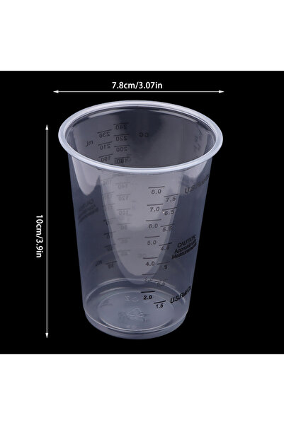 Choice Transparent 10Pcs 8OZ Disposable Plastic Measuring Cups For Precise Re...