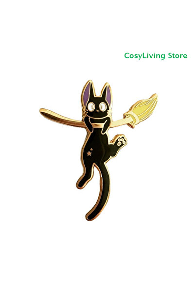 Choice Metal Cartoon Brooch Lapel Pin Cute Black Cat Enamel Badge Accessories...