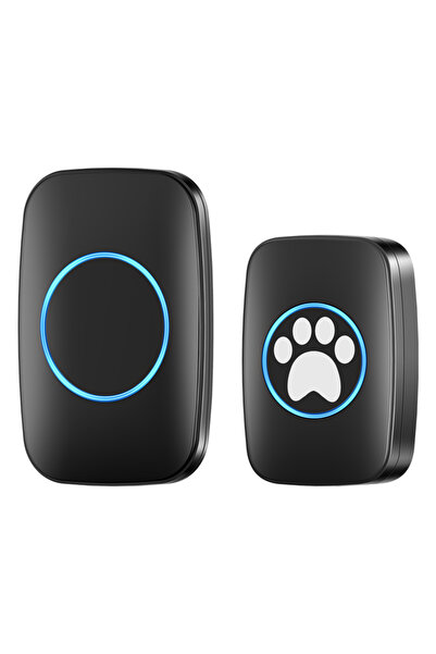 choice2 EU Plug Black 1B1R Touch Pet Doorbell 300M/984 ft Range 60 Songs Cat ...