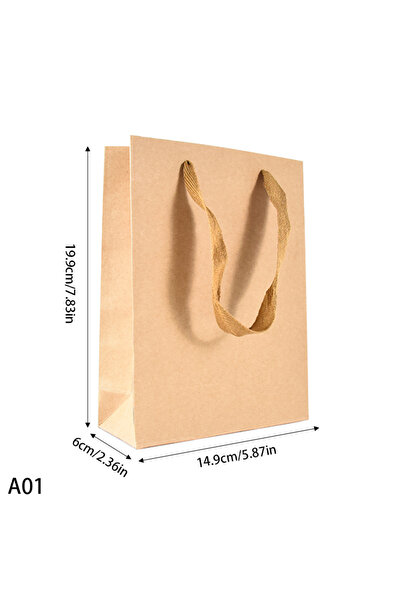 Choice4 20pcs A01 5/10/20Pcs Brown Kraft Paper Tote Bag Wedding Favors Gift P...