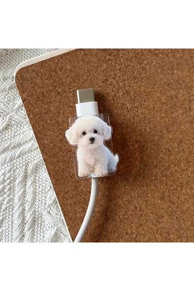 Choice واقي كابل بيانات على شكل دب أبيض لطيف، قطعة واحدة، مضاد للتلف، واقي كا...