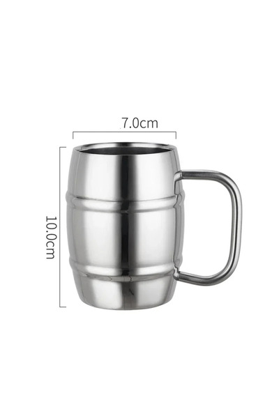 Choice 450ml 401-500ml New 450/500ML Double Stainless Steel Beer Cup Outdoor ...