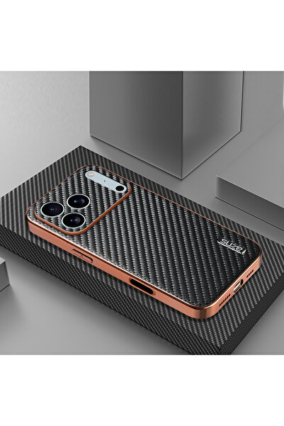 Choice99 غلاف هاتف فاخر من ألياف الكربون جلد الصناعي باللون الأسود من EUCAGR ...