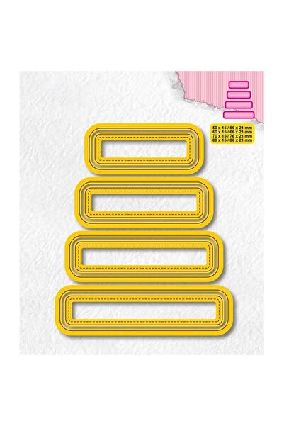Choice3 G1741 2025 4PCS Bookmark Background Rectangle Frame Set Metal Cutting...
