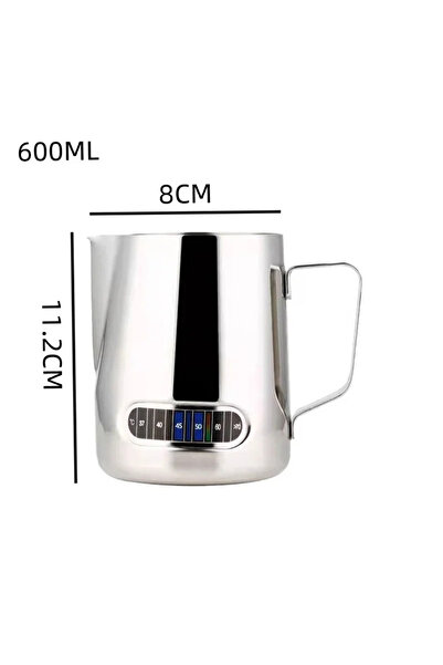Choice1 600ml 12/20oz Stainless Steel Milk Frothing Pitcher with Temperature ...