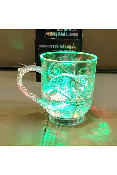 Choice1 كوب شرب مضيء بسعة أقل من 200 مل و285 مل، مزود بإضاءة LED وامضة ، أكري...