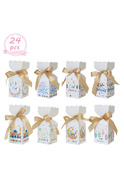 Choice 24 علبة هدايا عيد مبارك، 5×5×12 سم، ألوان متنوعة، علب هدايا رمضان مبار...