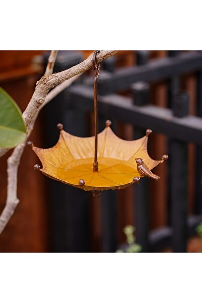 Choice مغذي طيور معلق جديد على شكل مظلة، حوض استحمام للطيور، مناسب للحديقة وا...