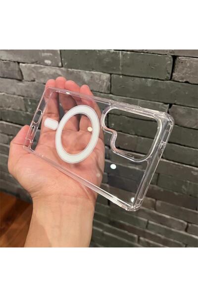 Choice9 جراب مغناطيسي شفاف شفاف من ماج سيف لهاتف جالاكسي إس 25 إيدج، متوافق م...