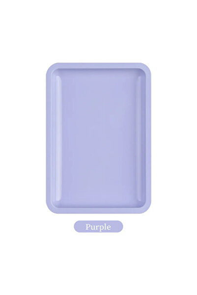 choice2 1pc-purple 1PC Square Cosmetic Storage Tray Nail Art Manicure Plate T...