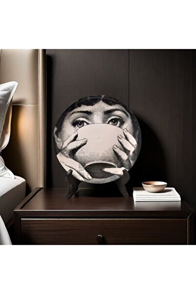 Choice L Elegant 8-Inch Retro Ceramic Decorative Plate - Modern Woman Design,...