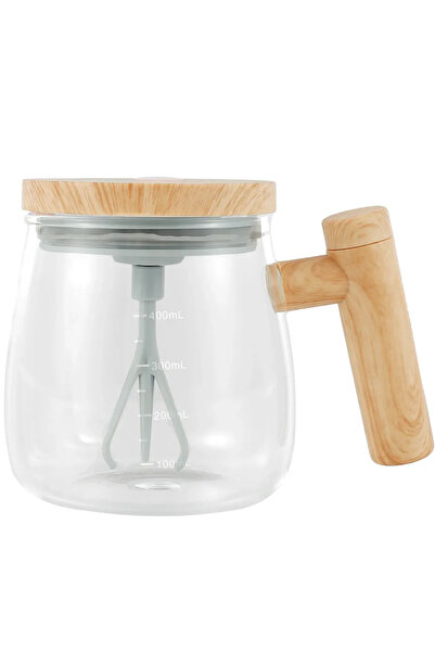 Choice1 كوب قهوة شفاف ذاتي التحريك بسعة 301-400 مل، يعمل بالبطارية، مزود بخاص...