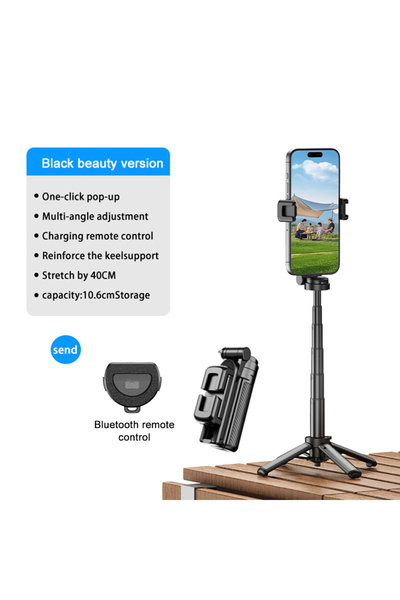 Choice حامل هاتف مغناطيسي صغير الحجم بدون إضاءة، مزود بعصا سيلفي وحامل هاتف ق...