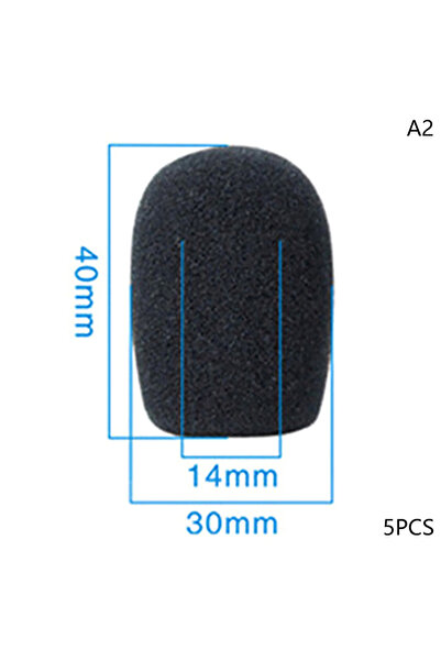 Choice4 KOQZM 40X30CM 5 Pcs Black Foam Earphone Mic Cover Microphone Windscre...