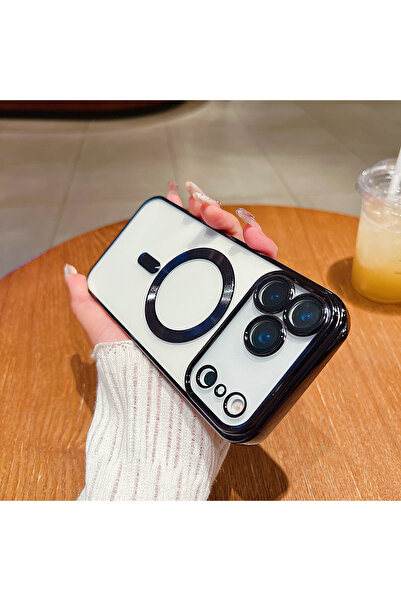 Choice iPhone 13 Black Luxury for Magsafe Plating Soft Silicone Case for iPho...