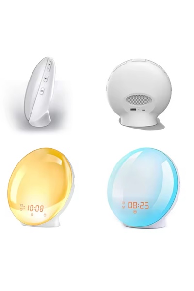 Choice ساعة منبه شروق الشمس بيضاء اللون، مصممة خصيصًا لمن ينامون نومًا عميقًا...