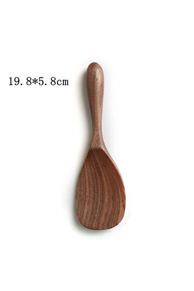 Choice3 4 ملاعق حلوى خشبية من خشب الجوز الأسود على الطراز الياباني، ملعقة قهو...