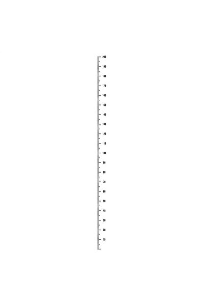 Choice Black Height Sticker 0-200cm Measuring Tape Wall Decal for Kids Room N...