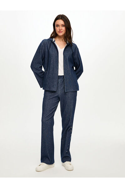 Faik Sönmez Trok Taş Detaylı Kapüşonlu Eşofman Üst S26ESU004