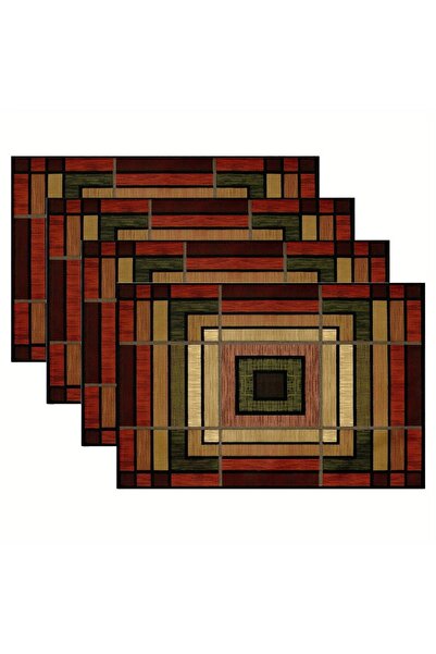 Choice 4pcs 30X40cm 4pcs 4pcs Rustic Wooden Pattern Placemats Farmhouse Dinin...