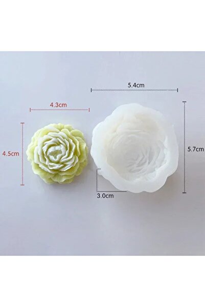 choice2 Small 3D Peony Candle Silicone Mold DIY Relief Flower Soap Resin Plas...
