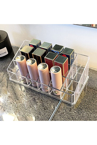 Choice1 18 Grids Lipstick Storage Box Dust-Proof Tabletop Cosmetics Nail Poli...