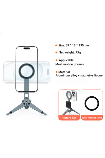 Choice حامل ثلاثي القوائم قابل للطي من ماج سيف، رمادي اللون، TS13، متعدد الوظ...