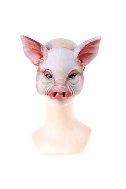 Choice1 White 1pc Ball Mask Pig Half Face Party Mask for Halloween Festival S...
