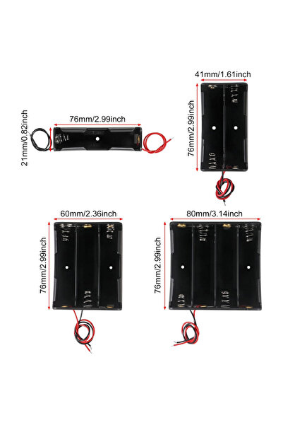 Choice 4pcs 4Pcs18650 Battery Holder Storage Case Box 18650 Storage Box Case ...