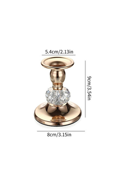 Choice1 حامل شموع معدني كريستالي ذهبي اللون، قطعة واحدة، مناسب لإضاءة الشموع،...