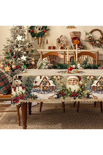 Choice4 152X305Cm S314 1 Piece Christmas Round and Rectangular Tablecloth, Va...