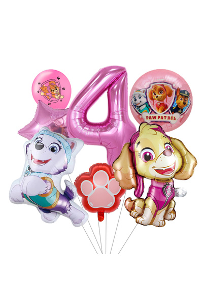Choice1 PAW PATROL 1PACK 4 7pcs Cartoon PAW Patrol Birthday Decoration Alumin...