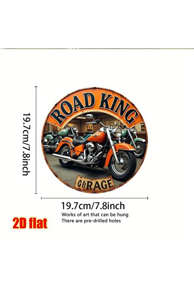 Choice 8x8inch(20x20cm) black 2D Flat, 1pc Vintage Motorcycle Garage Wall Art...