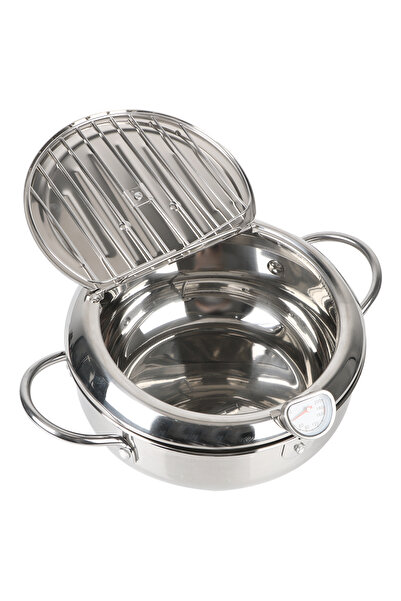 Choice Sliver 20 cm Cooking Tool 304 Stainless Steel 2 Handles 2.2L With Ther...