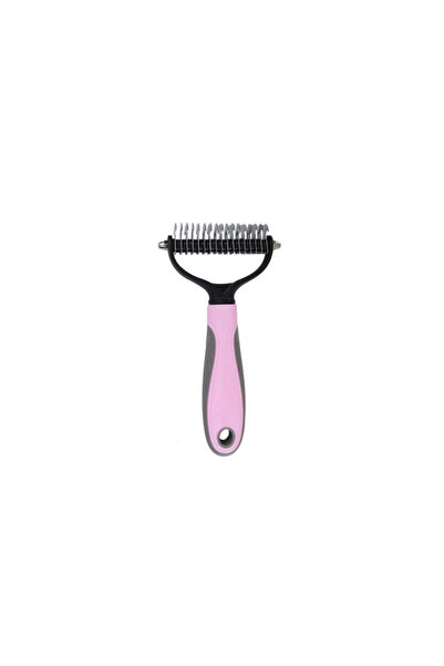 Choice3 فرشاة إزالة الشعر الزائد للحيوانات الأليفة، لون وردي، مشط مزدوج الجوا...