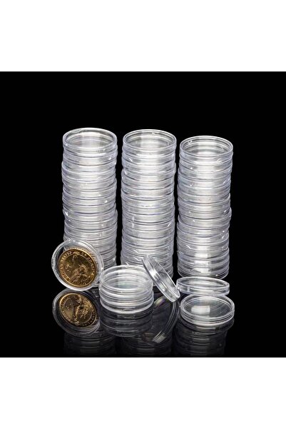 Choice 30 قطعة من كبسولات العملات المعدنية 30/50 مم، 50 × 4 مم، علبة تخزين بل...