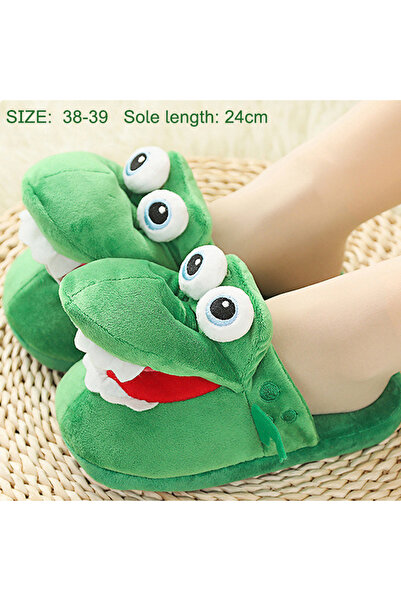 Choice1 38-39 Cartoon Crodile Cotton Slippers Kids Open Mouth Dancing Funny M...