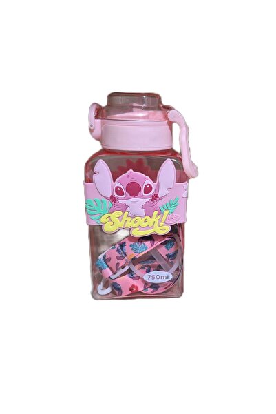 OEM Biberon pentru copii cu capac rabatabil și mâner, model cusut, roșu, 750 ml