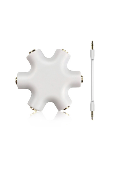 Choice White 3.5mm Earphone Audio Splitter 1 Male To 1 2 3 4 5 Female Cable 5...