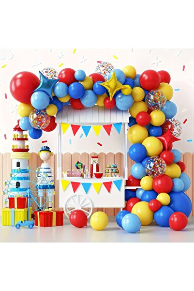 Choice Other red blue yellow 89pcs red, blue, yellow ballo wreath arch set,su...