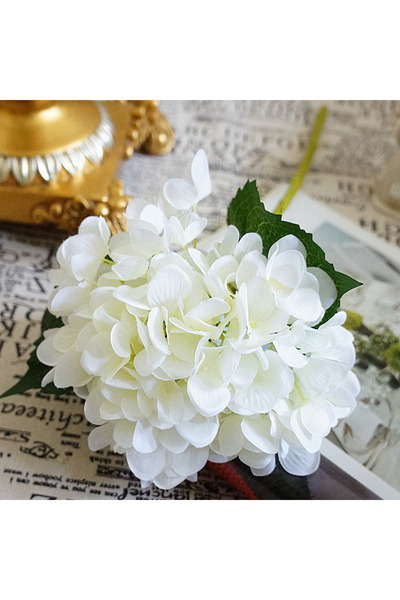 Choice15 3 قطع من الزهور الاصطناعية الحريرية البيضاء الحليبية (1/3 قطعة) لتزي...