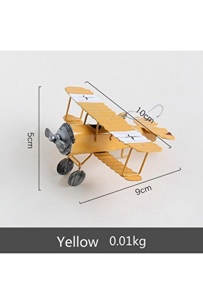 Choice قطعة واحدة صفراء، مجسم طائرة حديدية عتيقة، نموذج طائرة شراعية معدنية ث...